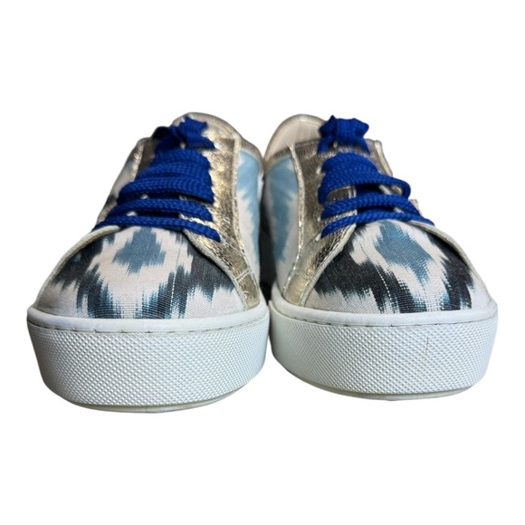 Baldiz Ikat Abstract Print Gold Metallic Sneakers Size 38 (US 8) - Picture 8 of 13